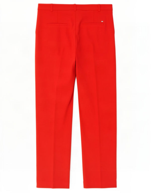 Tommy Hilfiger Womens High Waist Chino Trousers UK 12 Medium W30 L28 Red