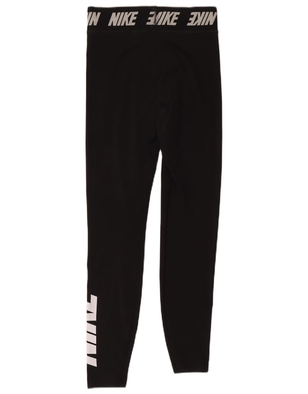 Nike Womens Graphic Leggings UK 10 Small Black Polyester