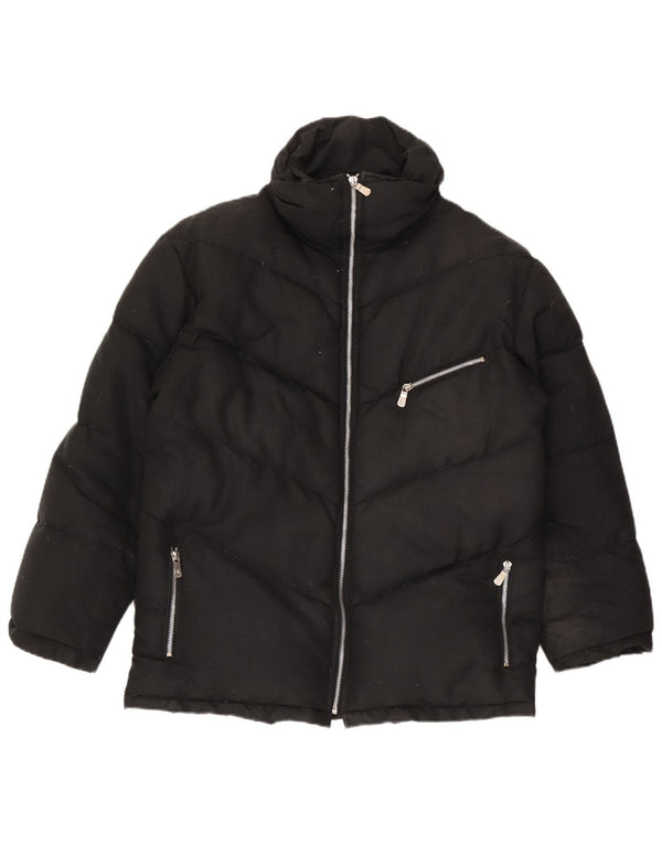 Calvin Klein Jeans Mens Loose Fit Padded Jacket UK 38 Medium Black Nylon