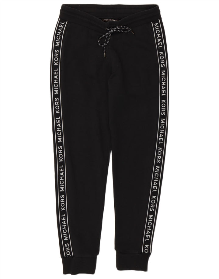 Michael Kors Mens Graphic Tracksuit Trousers Joggers Small  Black Polyester