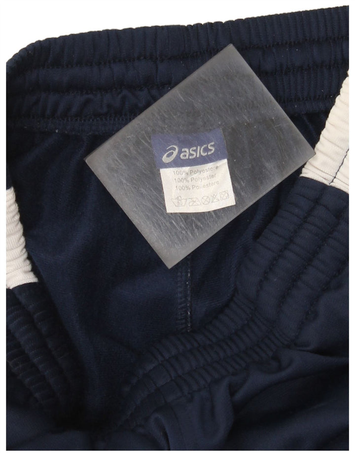 Asics Womens Tracksuit Trousers UK 12 Medium Navy Blue Colourblock