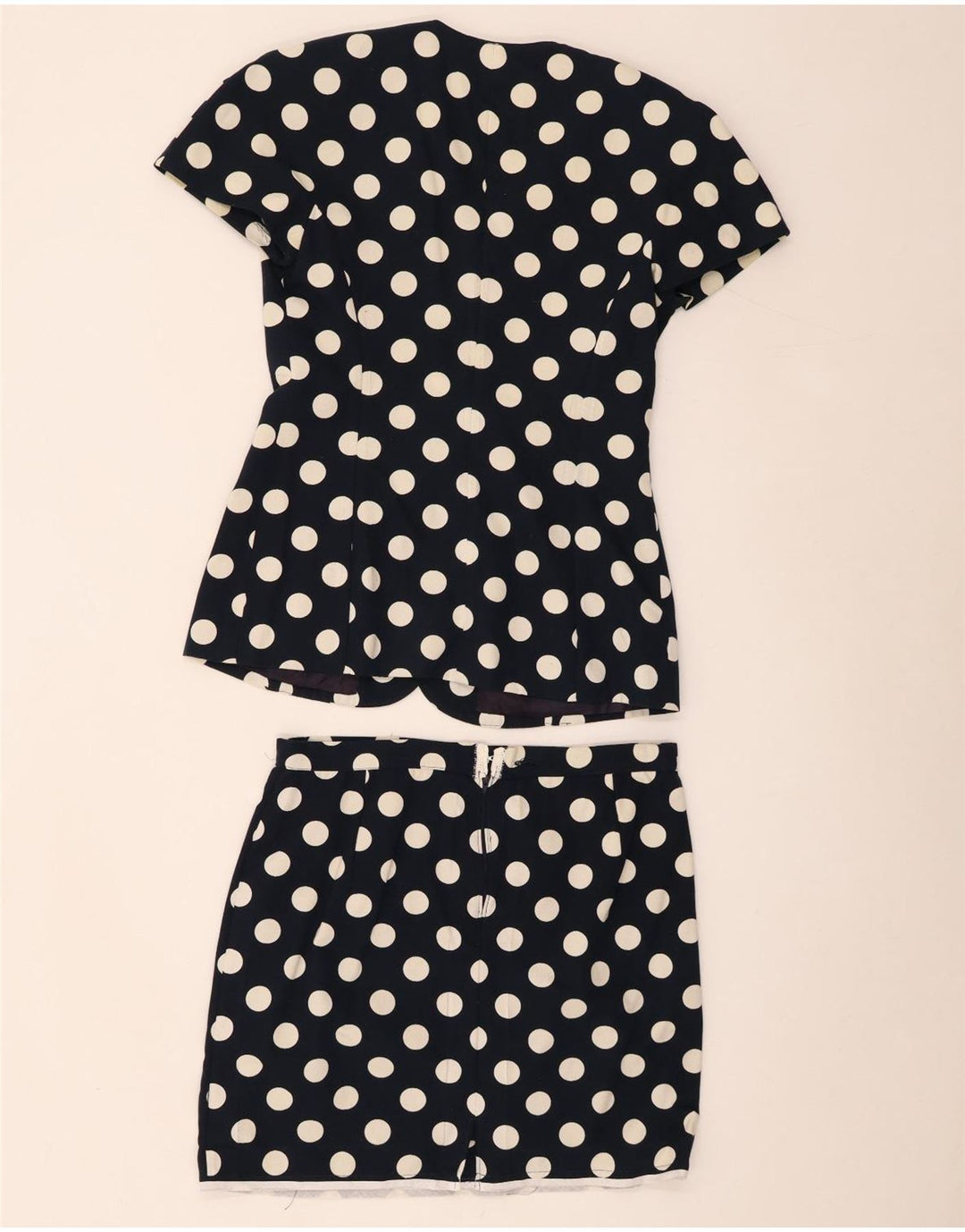 Luisa Spagnoli Womens Short Sleeve 2 Piece Skirt Set IT 42 Medium W32 Navy
