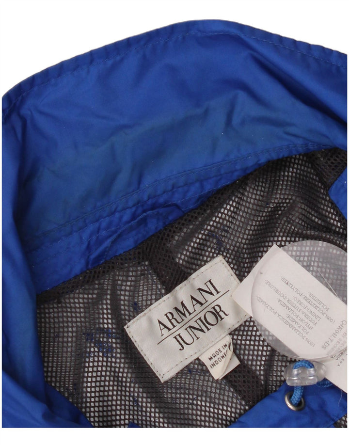 Armani Boys Windbreaker Jacket 13-14 Years Blue Polyamide