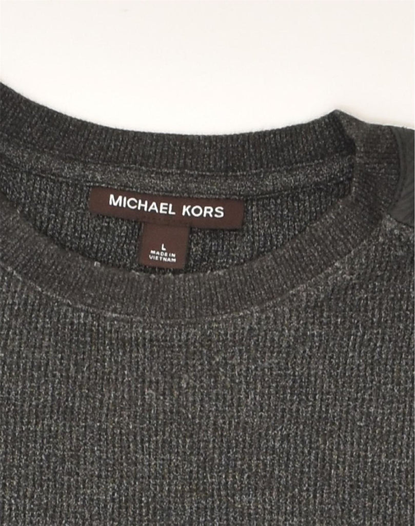 MICHAEL KORS Mens Sweatshirt Jumper Large Grey Cotton | Vintage Michael Kors | Thrift | Second-Hand Michael Kors | Used Clothing | Messina Hembry 