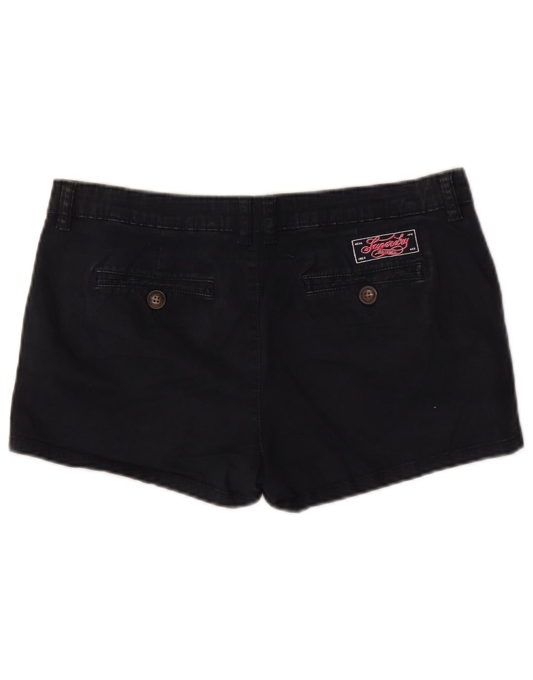 Superdry Womens Chino Shorts Medium W32 Black Cotton