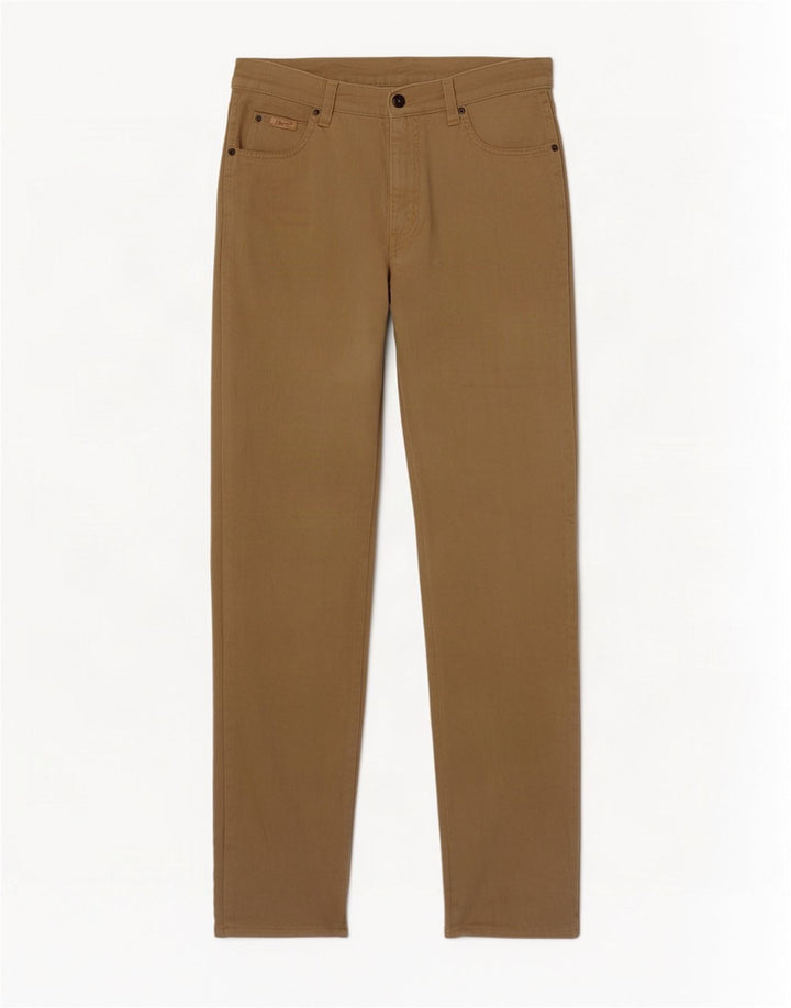 Wrangler Mens Texas Stretch Straight Jeans W32 L30 Brown Cotton