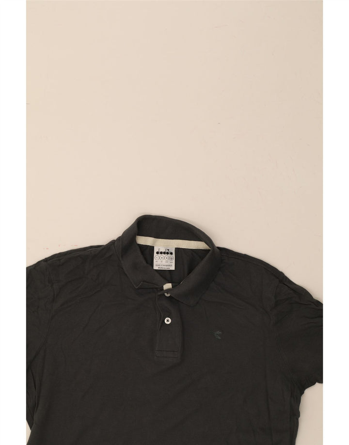 DIADORA Mens Polo Shirt Medium Grey Cotton Vintage Diadora and Second-Hand Diadora from Messina Hembry 