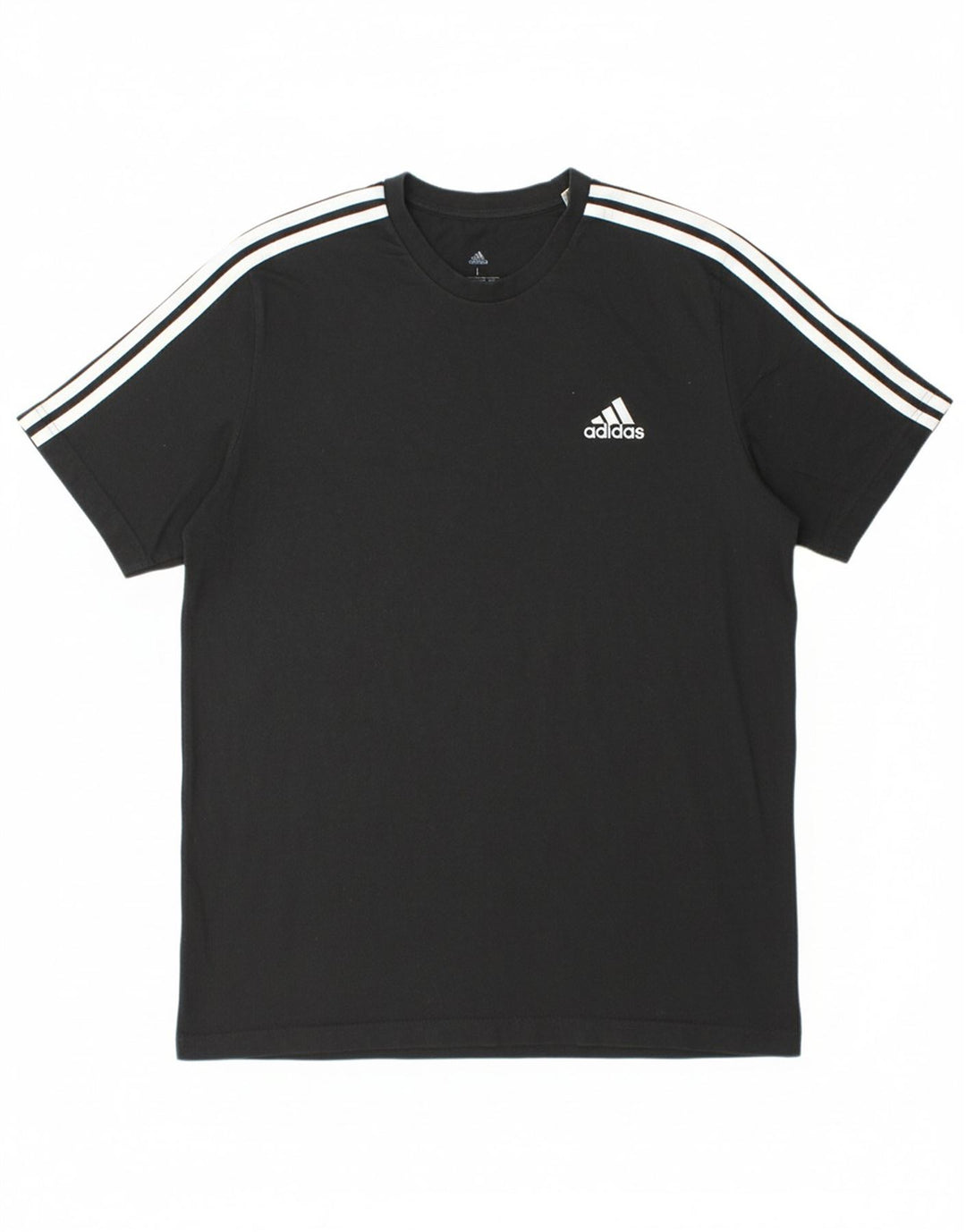 ADIDAS Mens T-Shirt Top Large Black Cotton