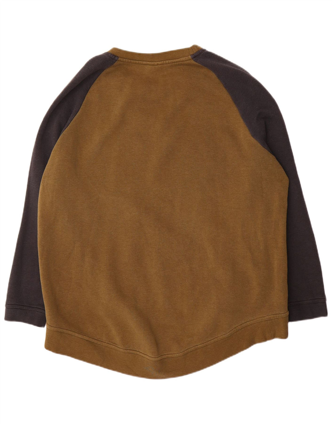 Nike Mens Graphic Sweatshirt Jumper XL Khaki Colourblock Cotton