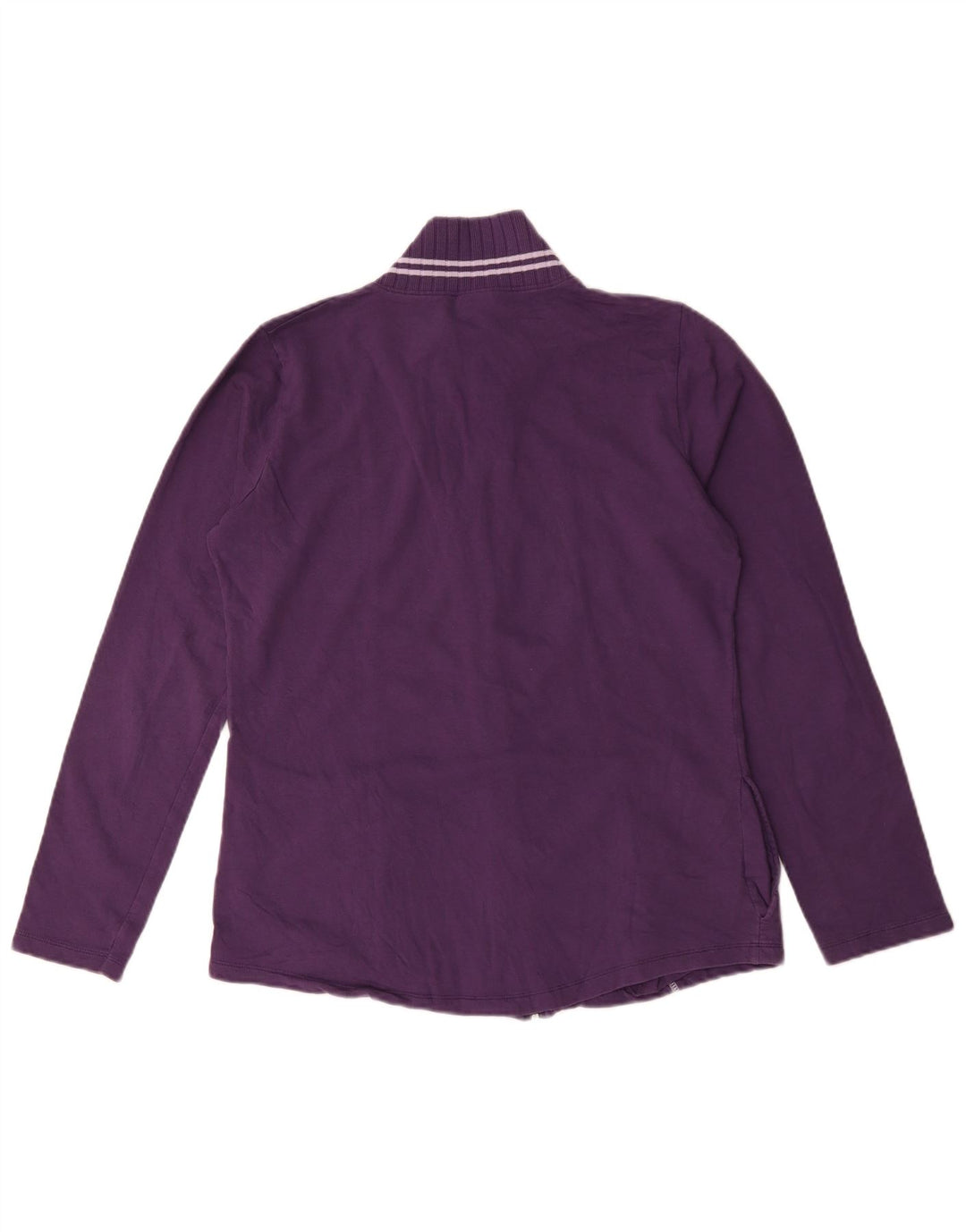 Fila Womens Tracksuit Top Jacket UK 16 Large Purple Cotton