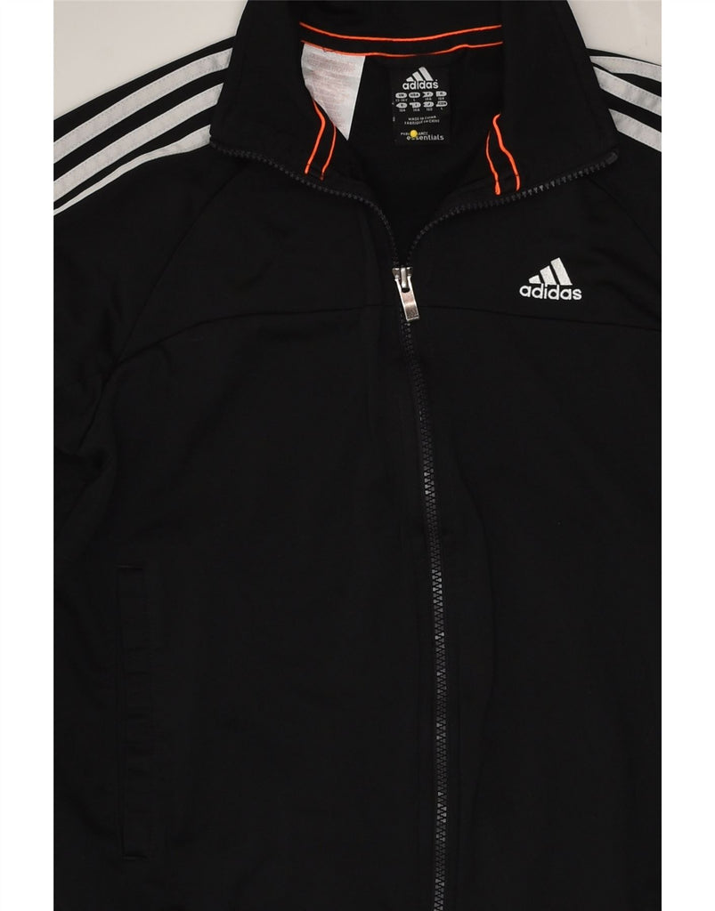 ADIDAS Boys Tracksuit Top Jacket 13-14 Years Black Polyester | Vintage Adidas | Thrift | Second-Hand Adidas | Used Clothing | Messina Hembry 