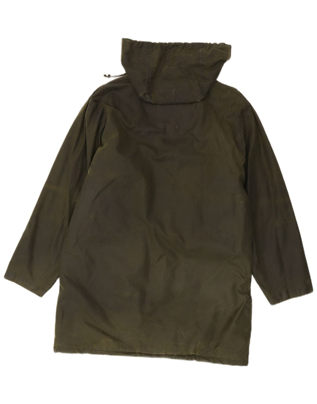 Nuage Womens Oversized Hooded Waxed Cotton Raincoat UK 12 Medium Khaki