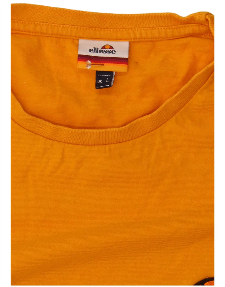 Ellesse Mens T-Shirt Top Large Yellow Colourblock