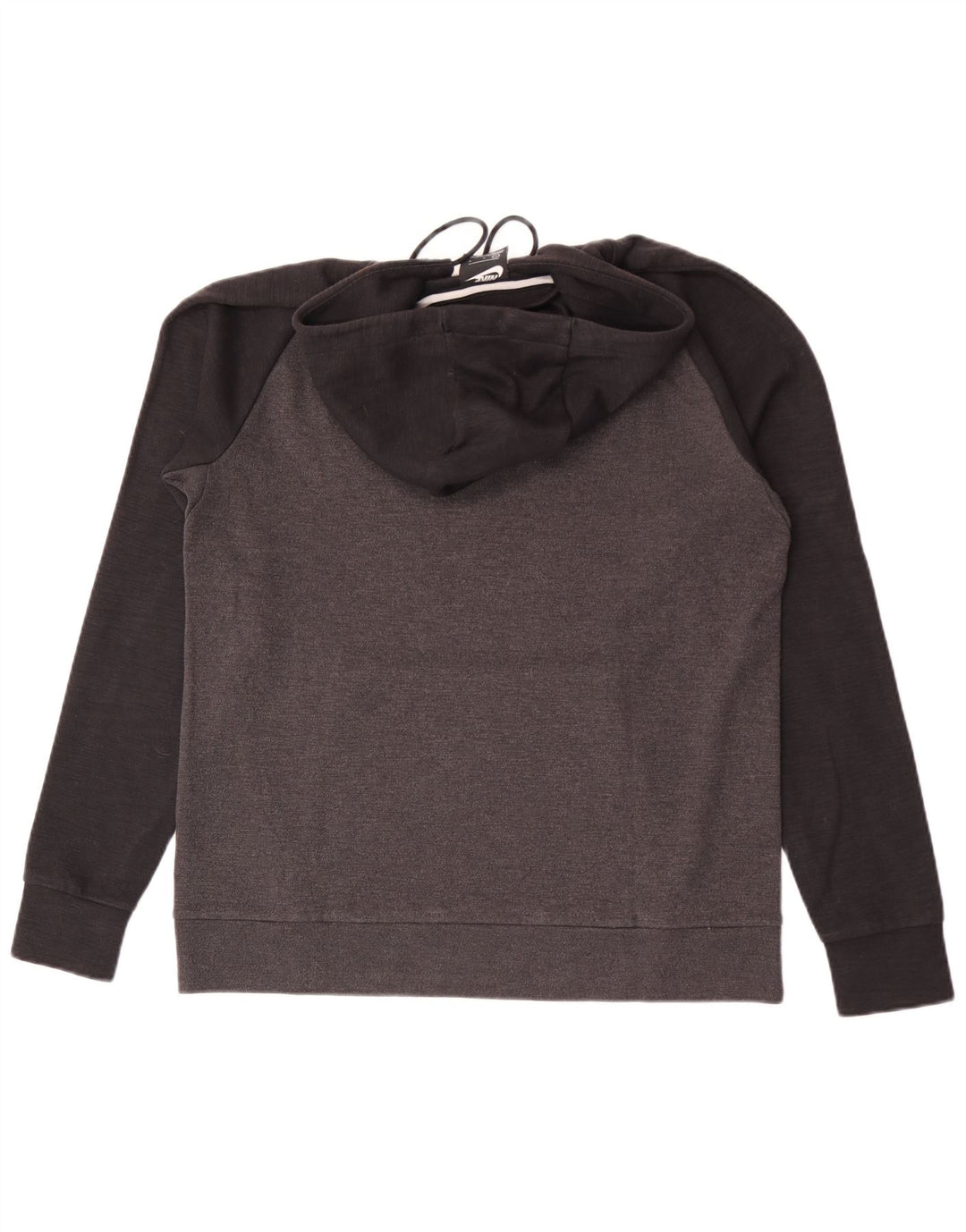 Nike Mens Hoodie Jumper Large Grey Colourblock Cotton