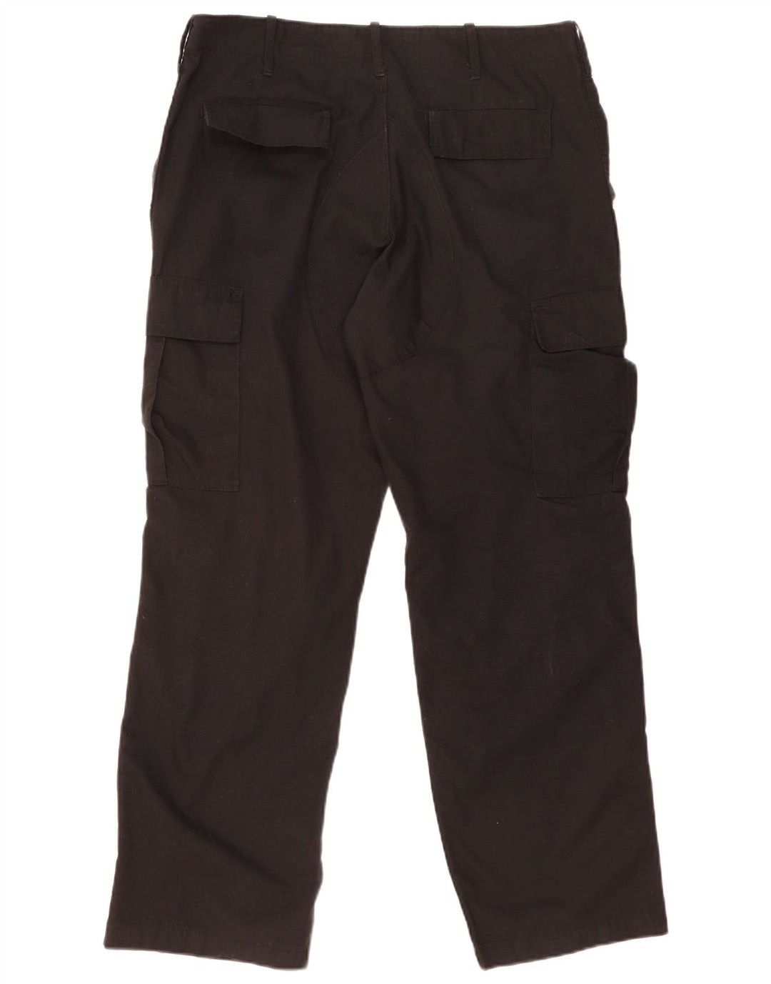 Vintage Mens Straight Cargo Trousers Medium W36 L30 Black