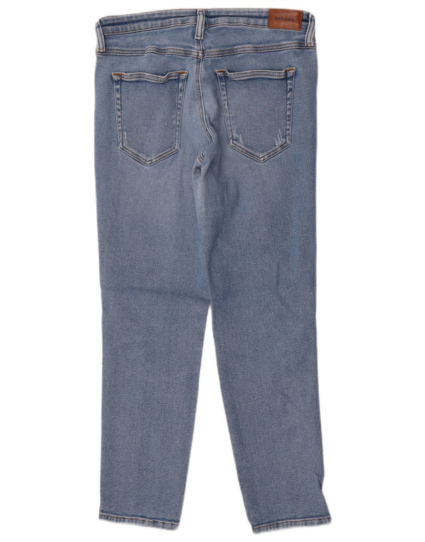 Diesel Womens Distressed Slim Jeans W30 L27 Blue Cotton