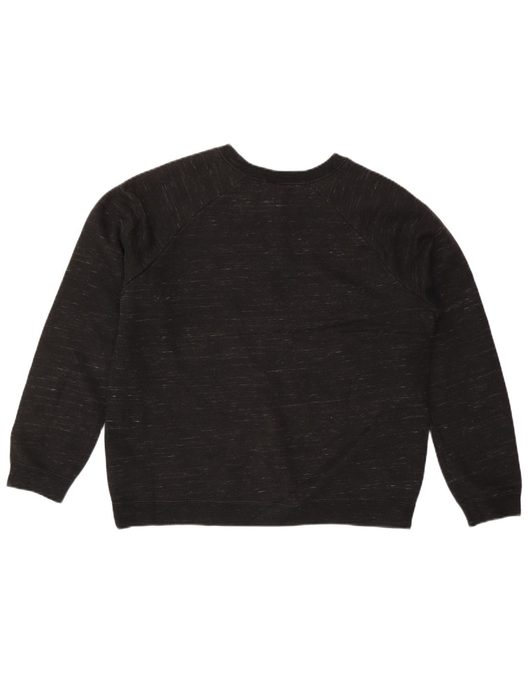 Nike Womens Sweatshirt Jumper UK 16 Large Black Flecked Cotton