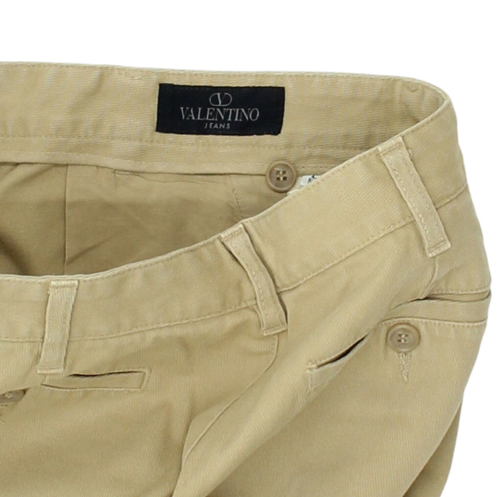 Valentino Mens Beige Straight Chino Trousers | Vintage Luxury Designer Denim VTG | Vintage Messina Hembry | Thrift | Second-Hand Messina Hembry | Used Clothing | Messina Hembry 