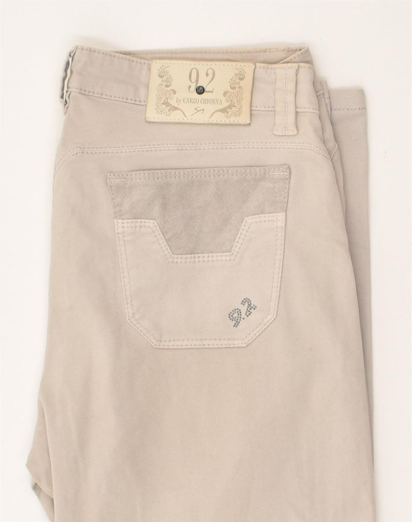 9.2 BY CARLO CHIONNA Womens Straight Casual Trousers W30 L30  Grey | Vintage 9.2 by Carlo Chionna | Thrift | Second-Hand 9.2 by Carlo Chionna | Used Clothing | Messina Hembry 