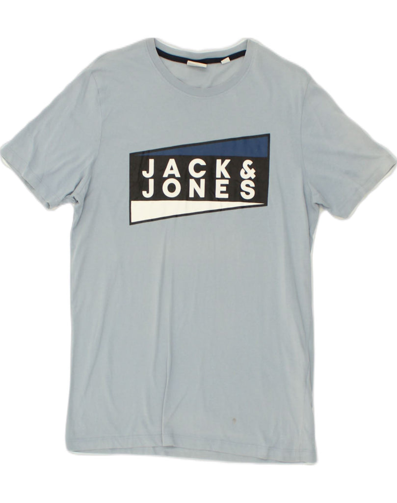 JACK & JONES Mens Graphic T-Shirt Top Large Blue Cotton | Vintage Jack & Jones | Thrift | Second-Hand Jack & Jones | Used Clothing | Messina Hembry 