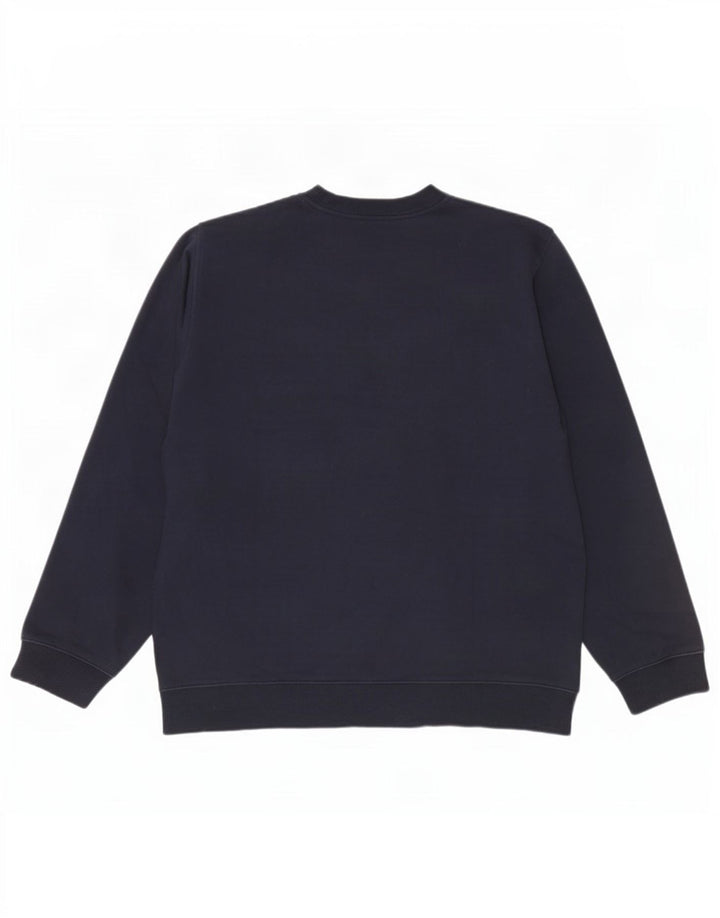 Reebok Mens Sweatshirt Jumper Large Navy Blue Cotton