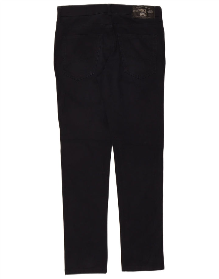 Rifle Mens Slim Jeans W31 L30 Navy Blue Cotton