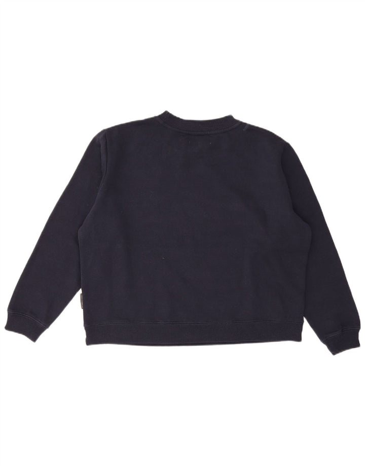 FRENCH CONNECTION Womens Graphic Sweatshirt Jumper UK 16 Large Navy Blue