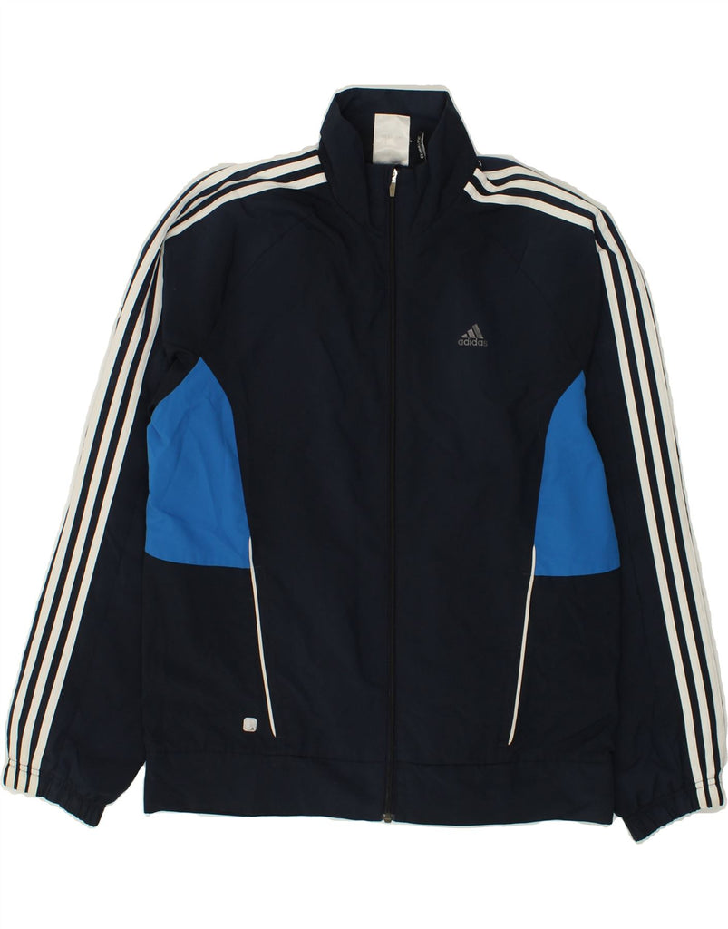ADIDAS Mens Tracksuit Top Jacket Medium Navy Blue Polyester | Vintage Adidas | Thrift | Second-Hand Adidas | Used Clothing | Messina Hembry 