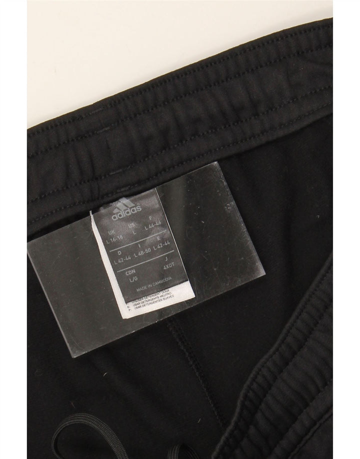 ADIDAS Mens Tracksuit Trousers UK 16/18 Large  Black Polyester Vintage Adidas and Second-Hand Adidas from Messina Hembry 