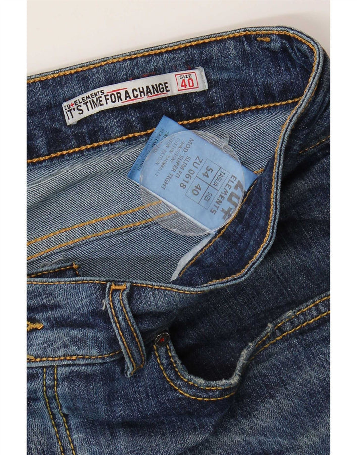 Zu Elements Mens Slim Jeans W40 L30 Blue Cotton