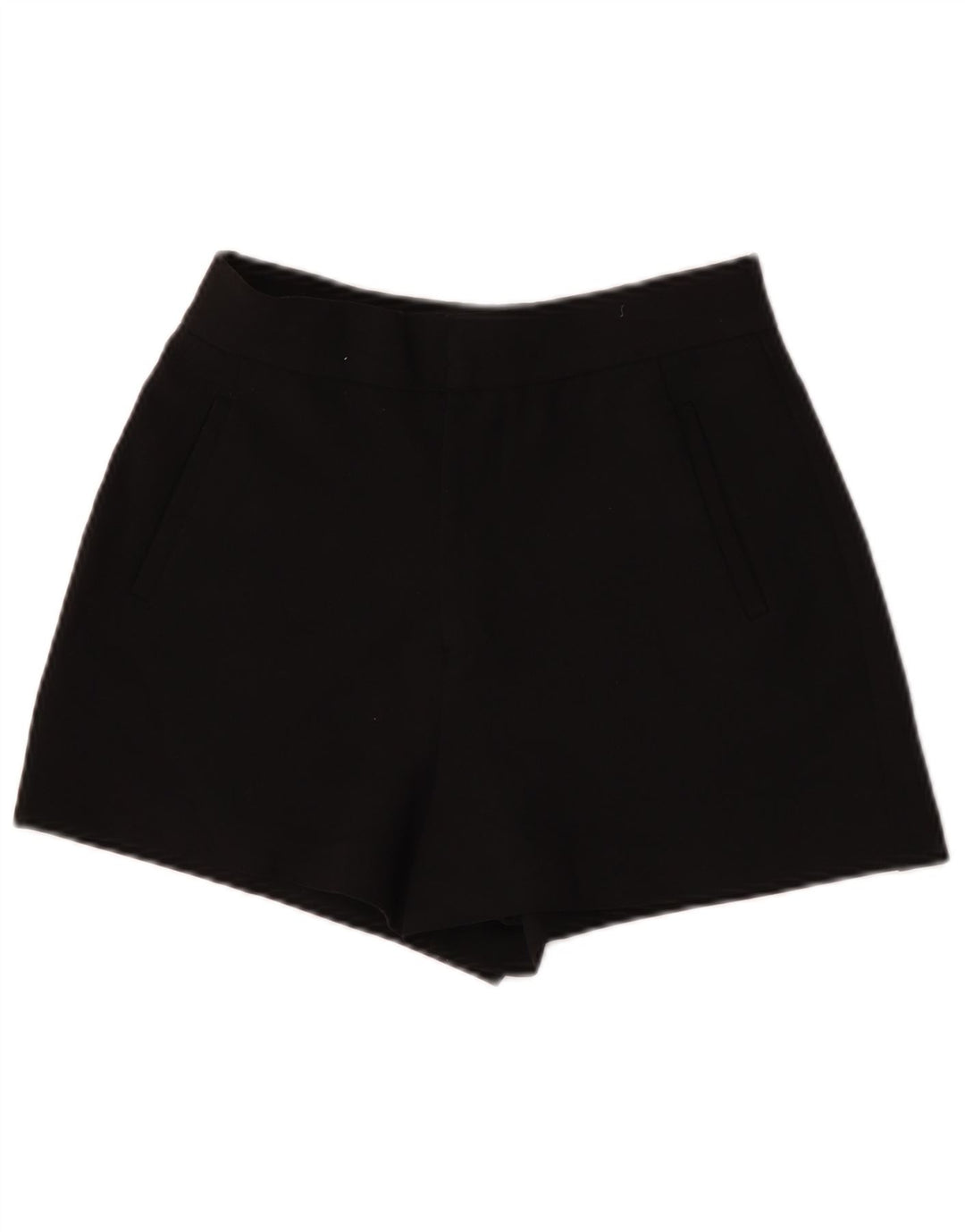 Zara Womens High Waist Chino Shorts Small W26  Black