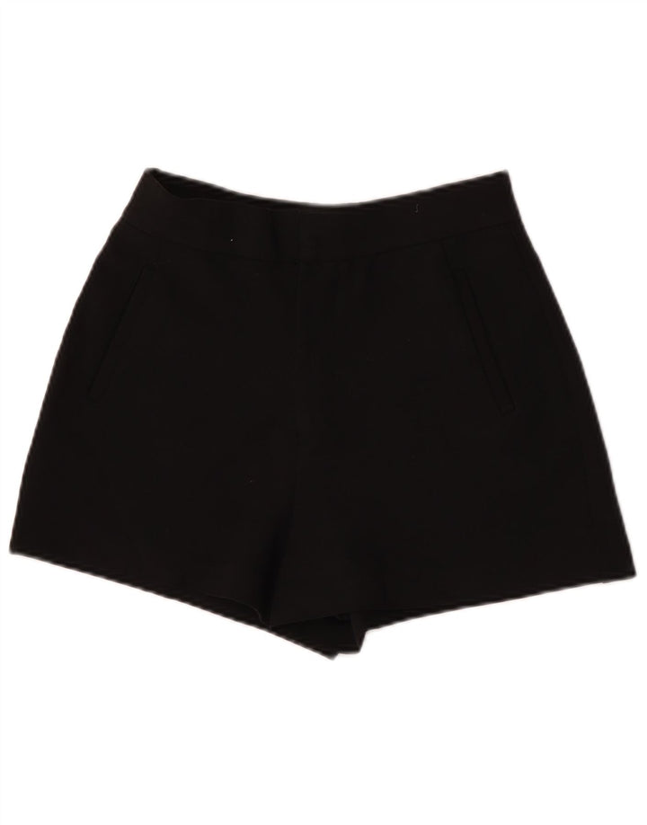 Zara Womens High Waist Chino Shorts Small W26  Black