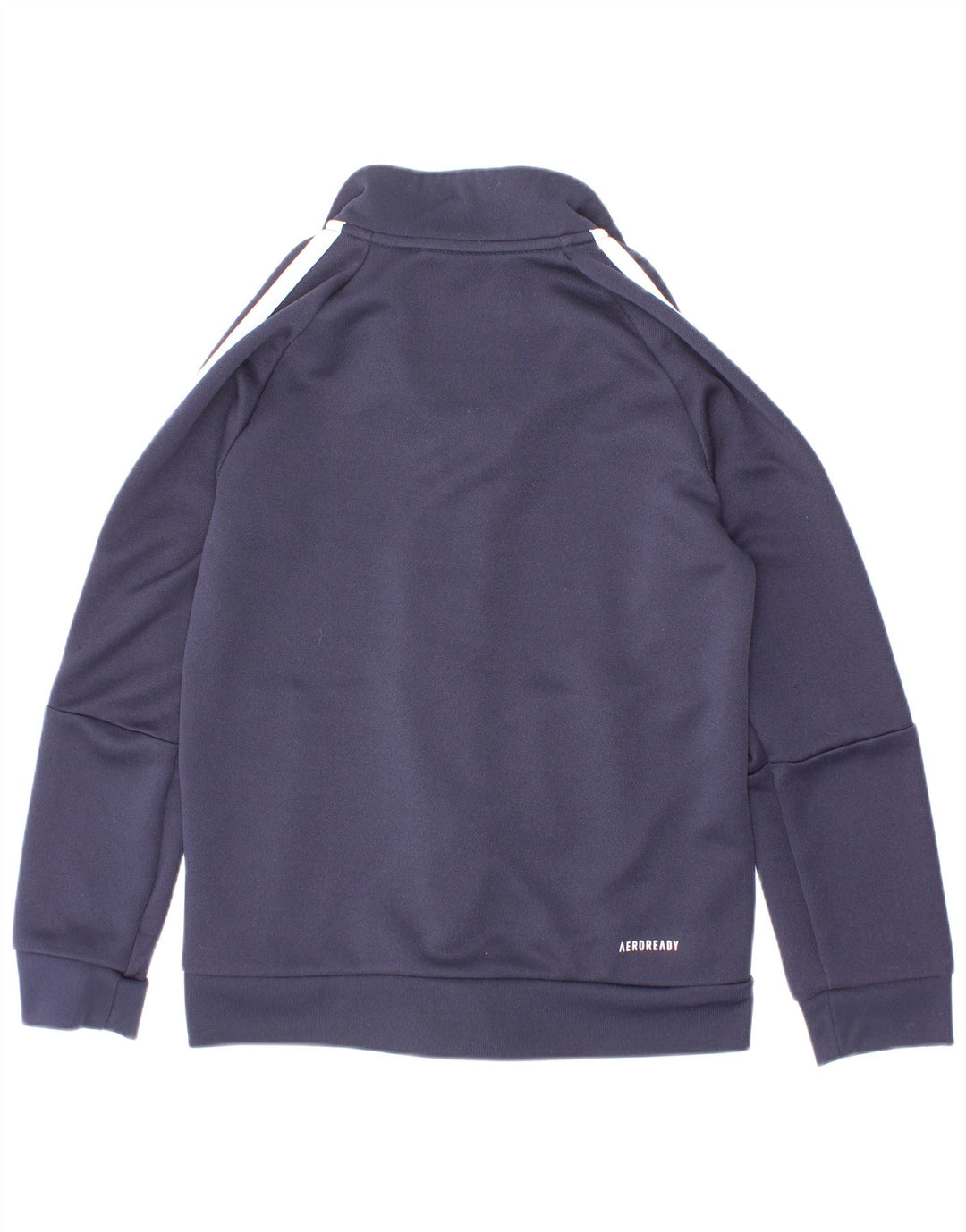 Adidas Boys Aeroready Tracksuit Top Jacket 7-8 Years Navy Blue Polyester