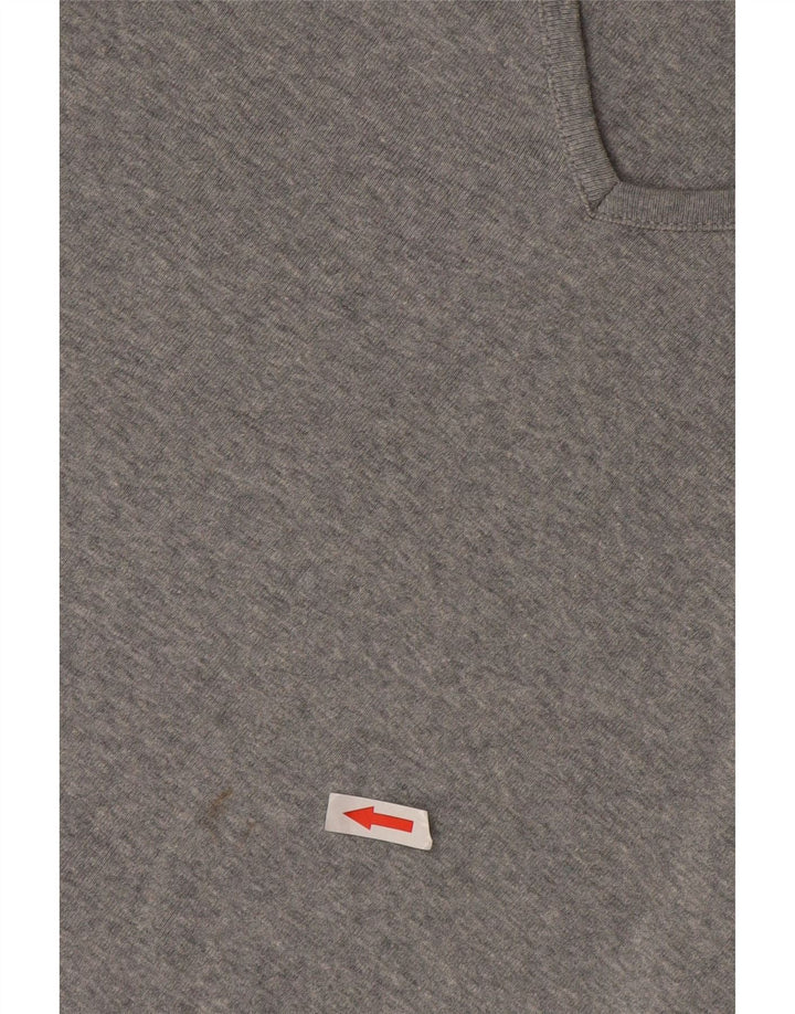 Nike Womens T-Shirt Top UK 10/12 Medium Grey Flecked Cotton