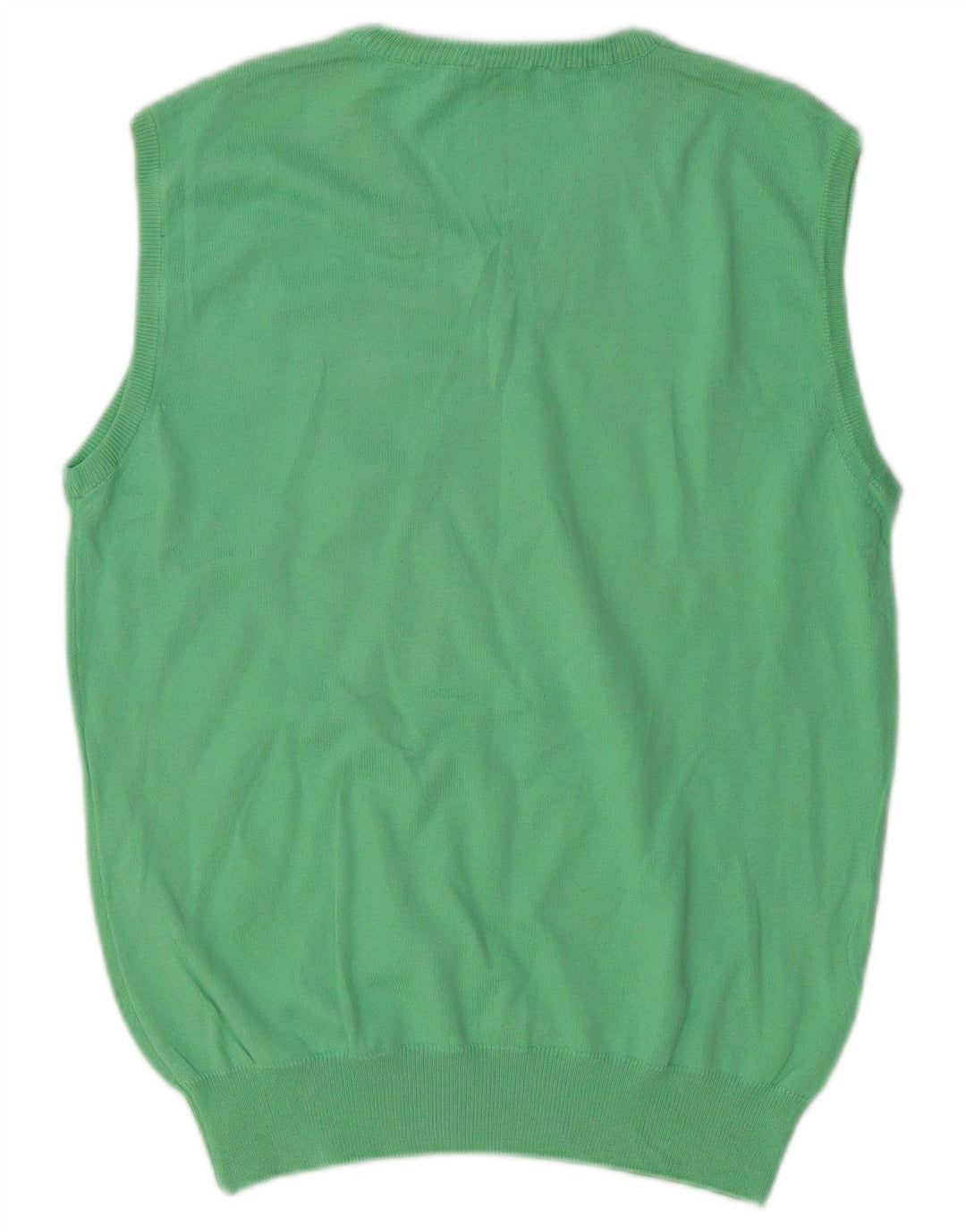 Brooksfield Mens Vest Tank Top IT 46 Small Green Cotton