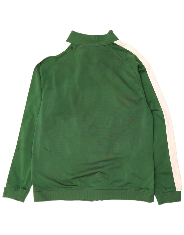Nike Mens Tracksuit Top Jacket 2XL Green Colourblock Polyester
