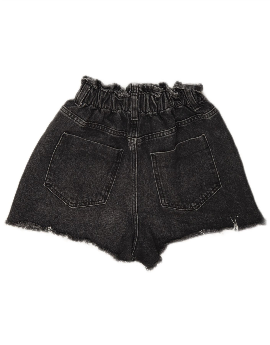 Zara Womens Denim Shorts EU 34 2XS W24 Grey Cotton