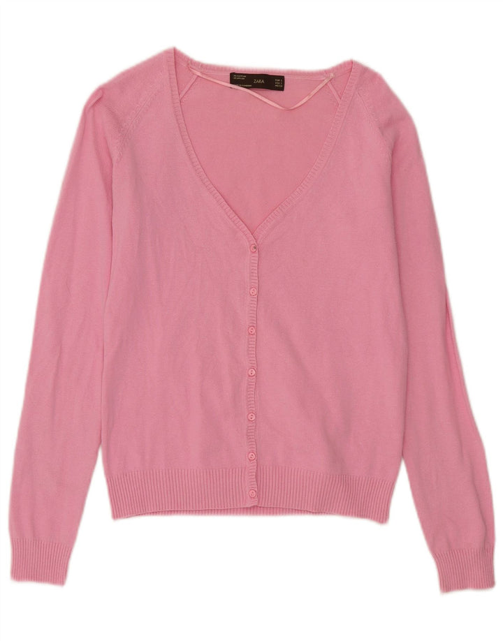 Zara Womens Cardigan Sweater UK 10 Small Pink