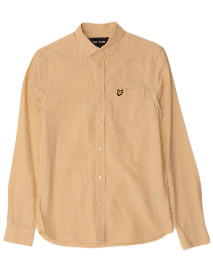 Lyle & Scott Mens Shirt XS Yellow Cotton
