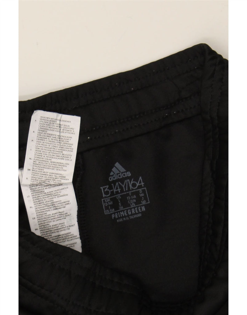 ADIDAS Boys Aeroready Tracksuit Trousers 13-14 Years  Black Polyester Vintage Adidas and Second-Hand Adidas from Messina Hembry 