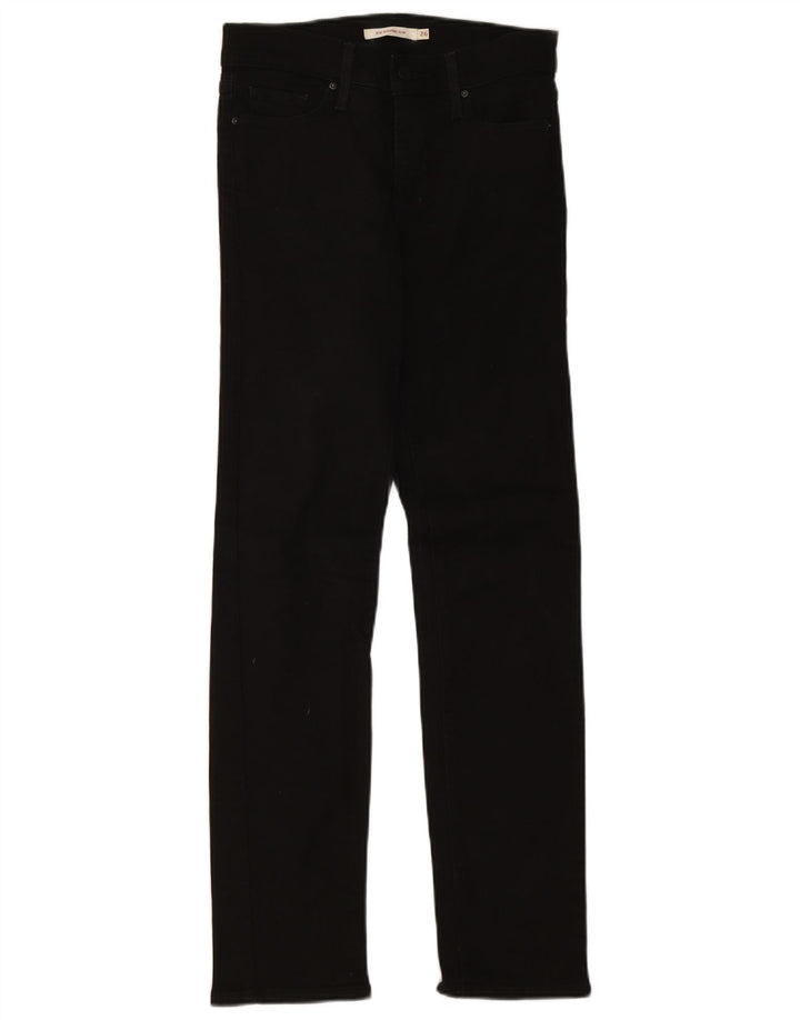 Levi's Womens 312 Shaping Slim Jeans W26 L30 Black Cotton
