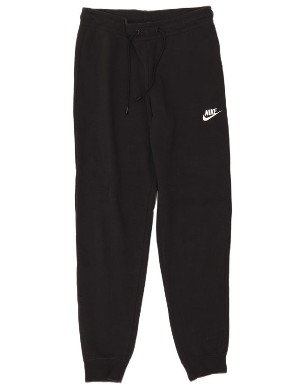 NIKE Womens Tracksuit Trousers Joggers UK 10 Small  Black Cotton