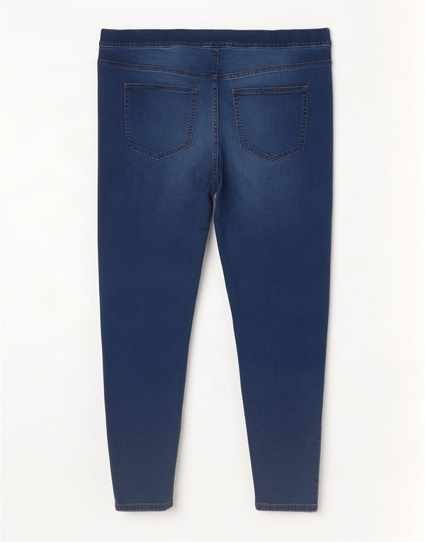 Marks & Spencer Womens Crop Jegging Jeans UK 18 XL W38 L24 Blue Cotton