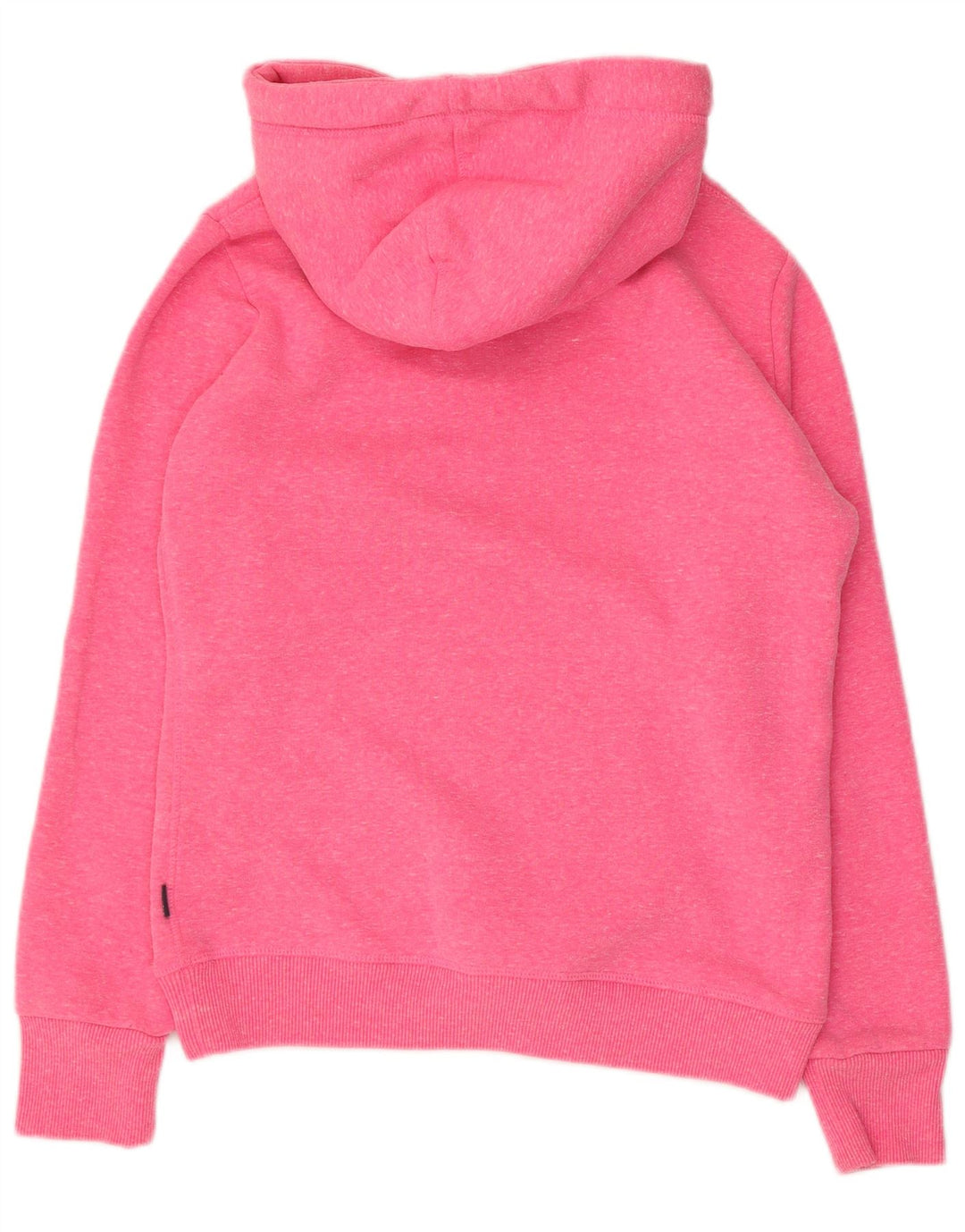 Superdry Womens Graphic Hoodie Jumper UK 10 Small  Pink Flecked Polyester