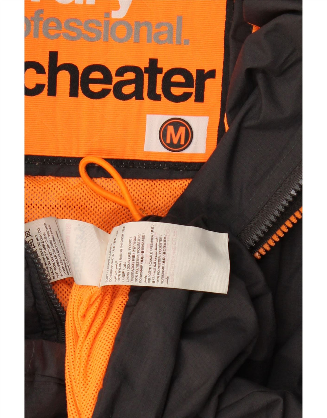 Superdry Womens Windcheater Windbreaker Jacket UK 14 Medium Black Polyester