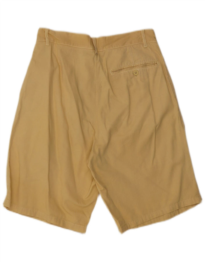 Sisley Mens Relaxed Elegance Pegged Chino Shorts W32 Medium Yellow Cotton