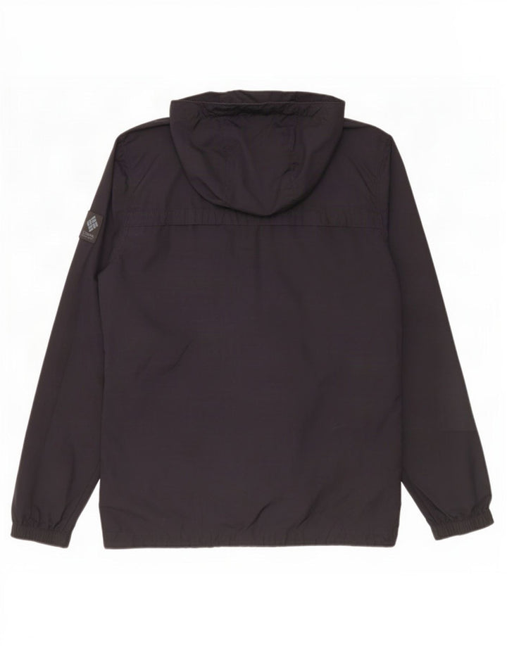 Columbia Mens Hooded Rain Jacket UK 36 Small Navy Blue Polyester