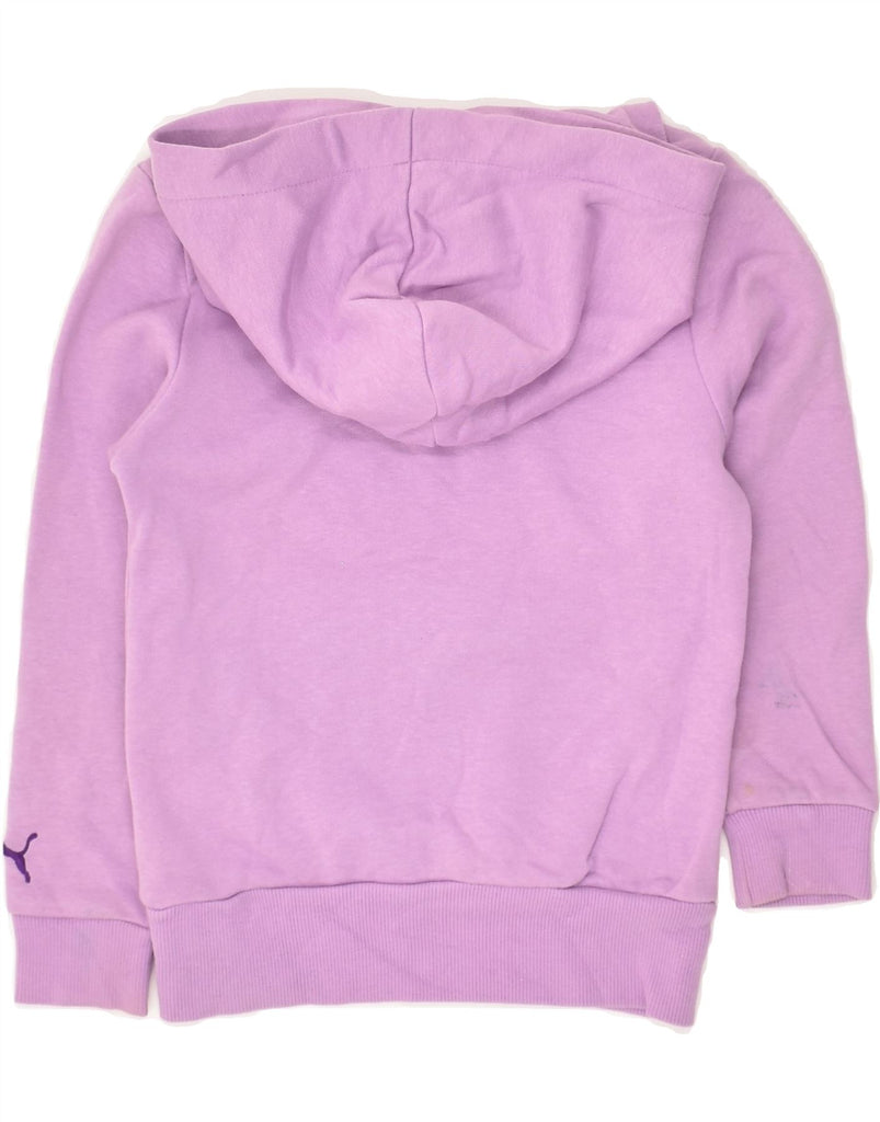 PUMA Girls Hoodie Jumper 5-6 Years Purple Cotton | Vintage Puma | Thrift | Second-Hand Puma | Used Clothing | Messina Hembry 