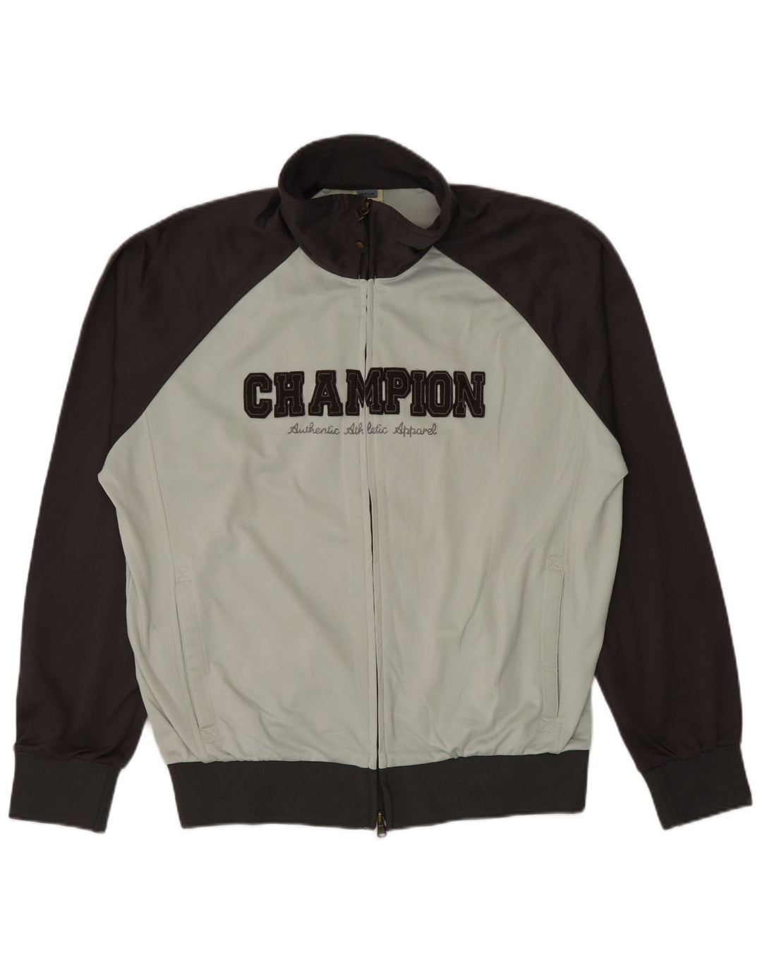 Champion Mens Graphic Tracksuit Top Jacket Medium Grey Colourblock