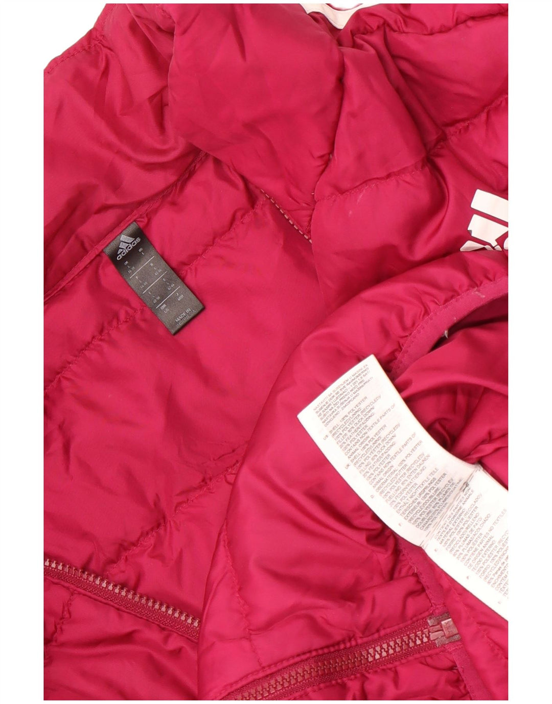 Adidas Womens Padded Jacket UK 16/18 Large Pink Polyester